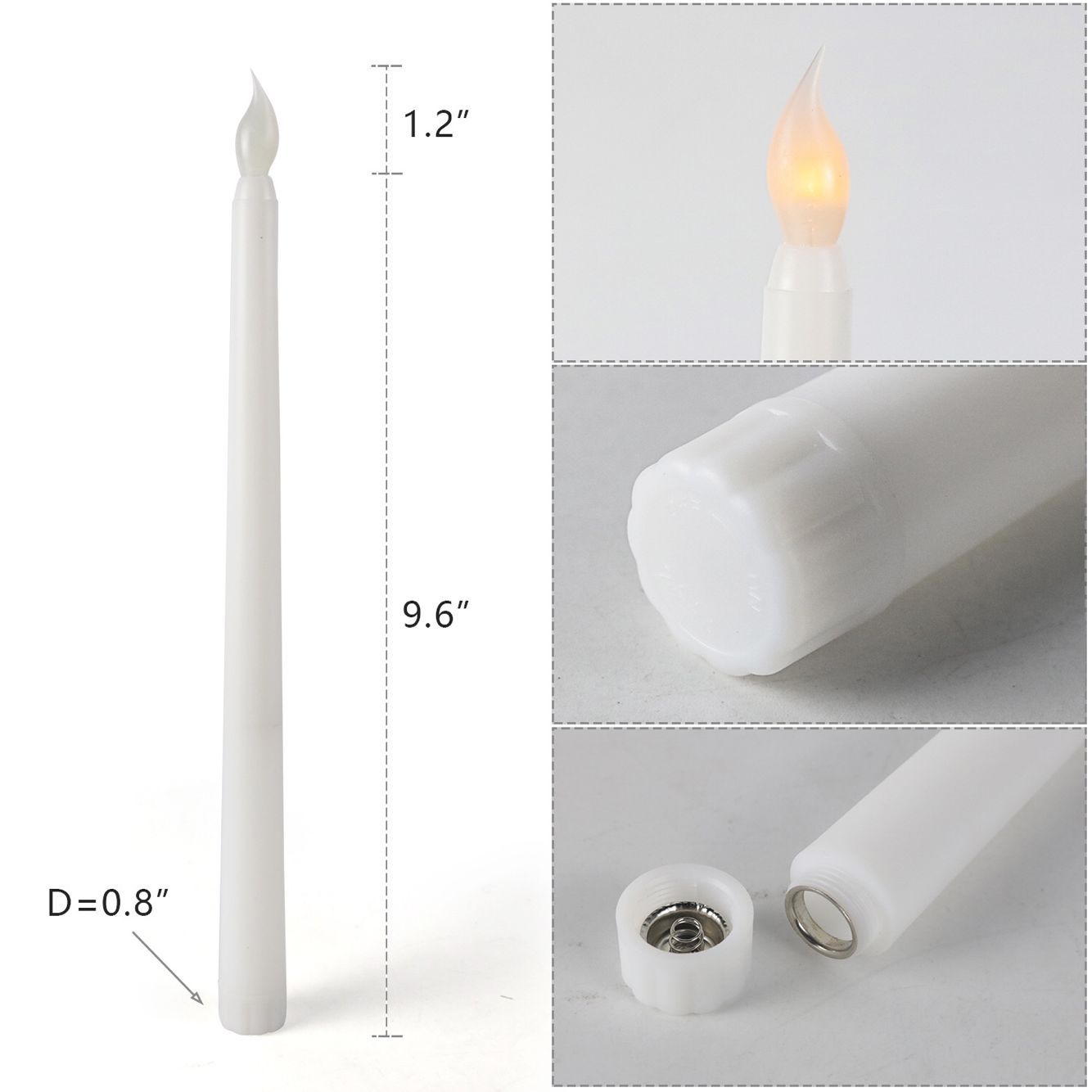 LED long pole wax 28CM electronic candle lamp decorative handicrafts and ornaments pic 6