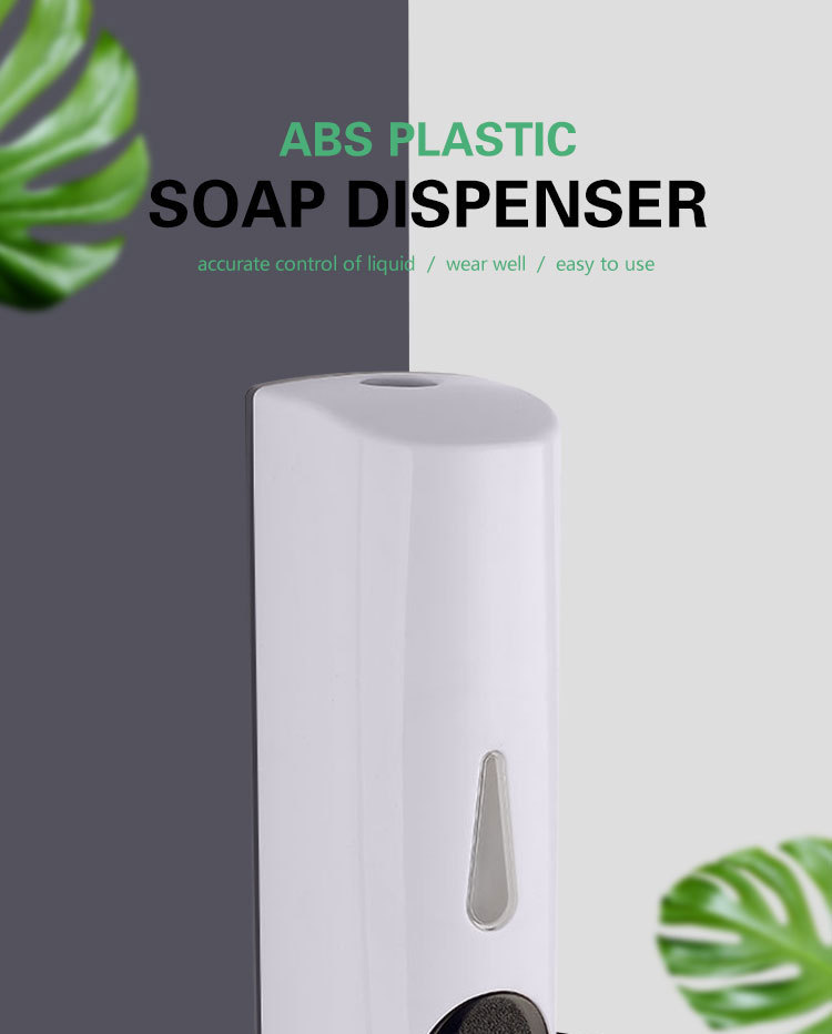 White ABS plastic soap dispenser, wall-mounted soap dispenser for hotels and guesthouses, press-type soap dispenser, gel drop type pic 33