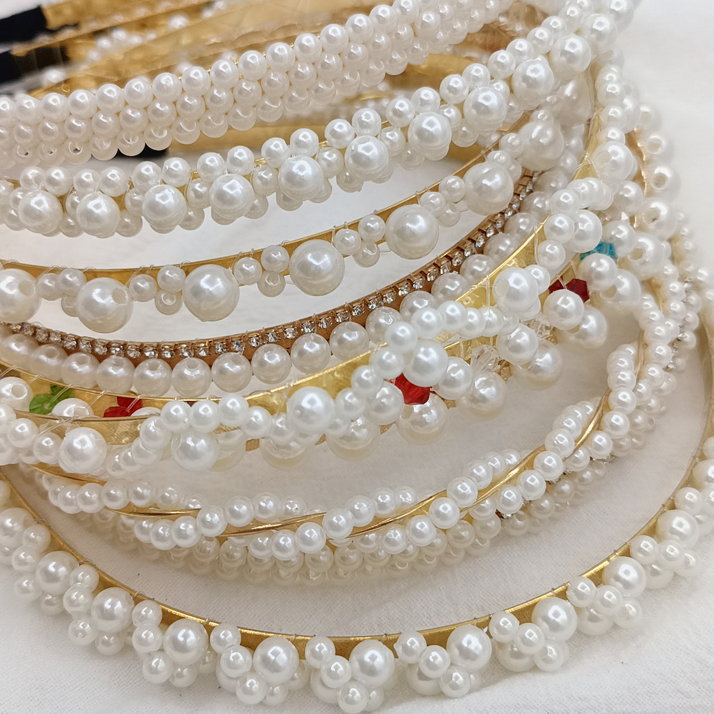 Pearl hairband for women, Super fairy French headband, hair tie, new style 2024, elegant high headband for the top of the head, external pressure hairpin headwear pic 9