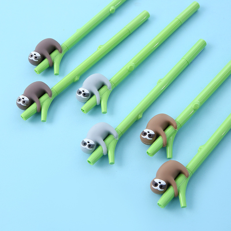 Wholesale of sloth silicone gel pens from the manufacturer, Zhongfan Creative, fresh and cute black gel pens, cute cartoon signature pens pic 22