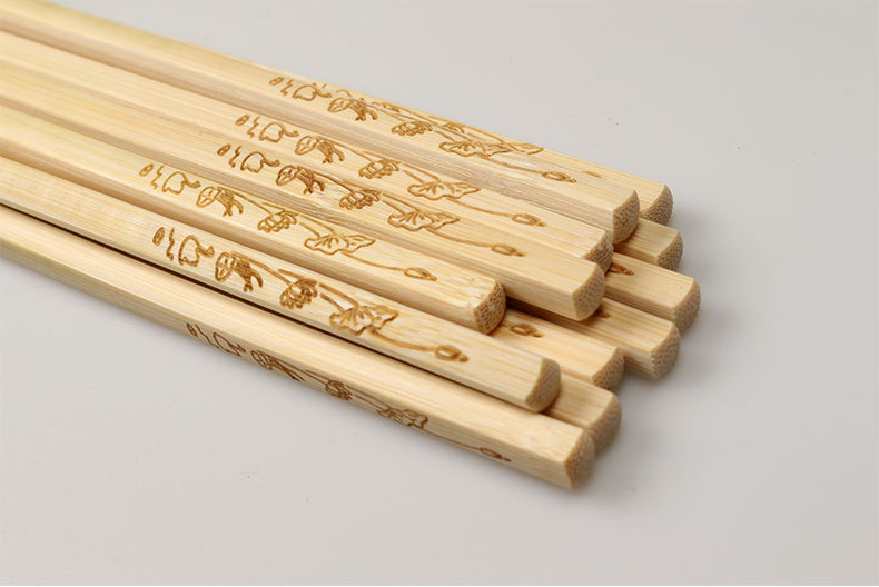 Wholesale of unpainted and waxed household chopsticks, unjointed original bamboo chopsticks, vacuum-formed box tableware and gifts, carbonized bamboo chopsticks pic 34