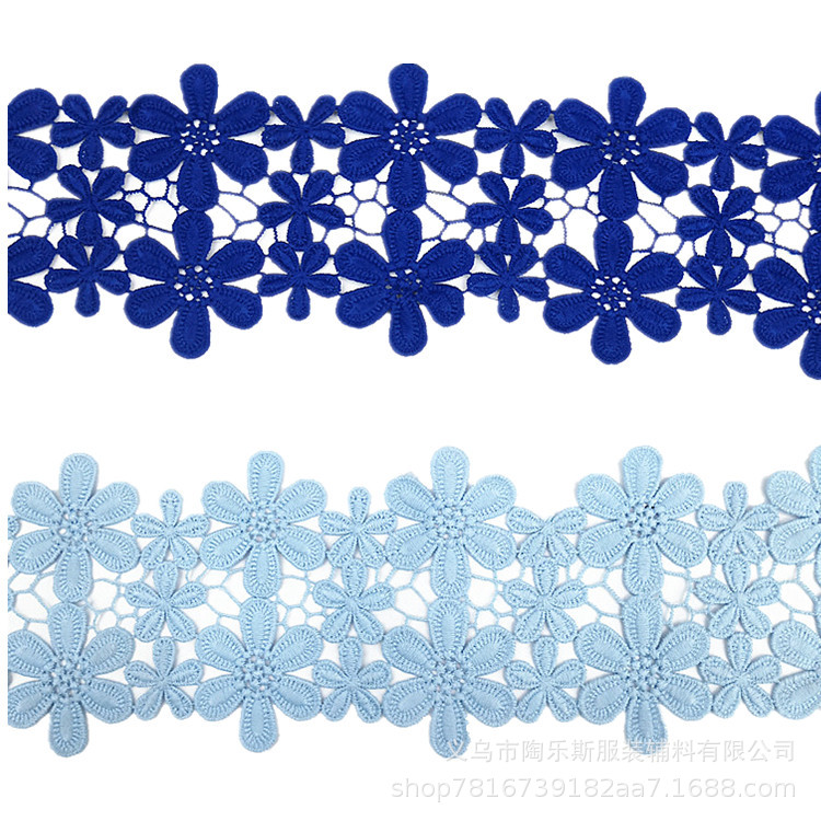 Factory direct sales of lace, milk silk water-soluble lace, classic clothing accessories, plum blossom embroidery. Colors available upon order pic 5