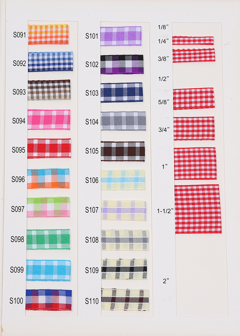 Dingxin checkered Ribbon wholesale, Scottish black, white and red ribbons, DIY bow gift packaging webbing pic 14