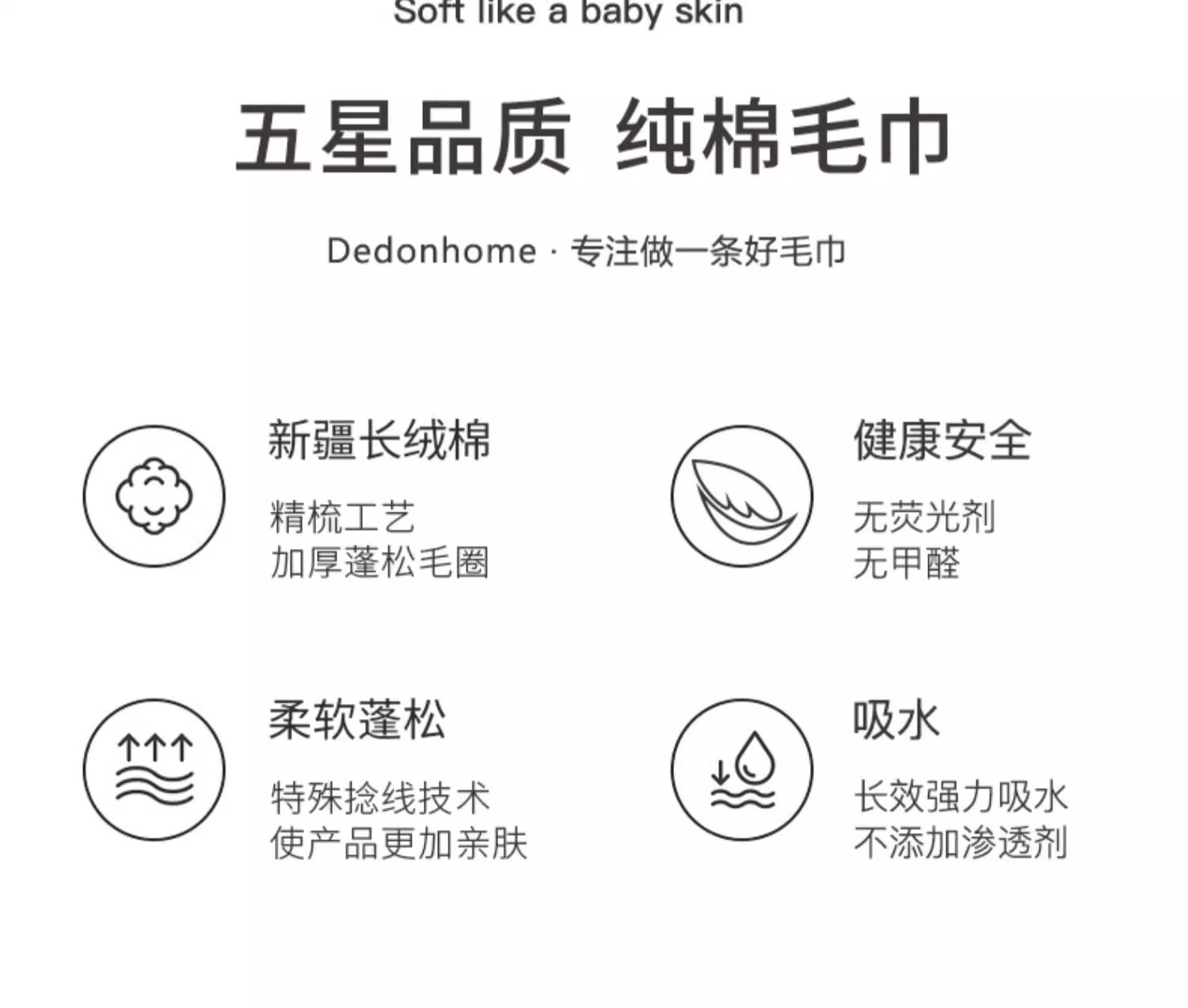 Five-star hotel-specific towel, pure cotton for bathing and washing, suitable for women, adult men, thickened, all-cotton, absorbent and non-shedding pic 5