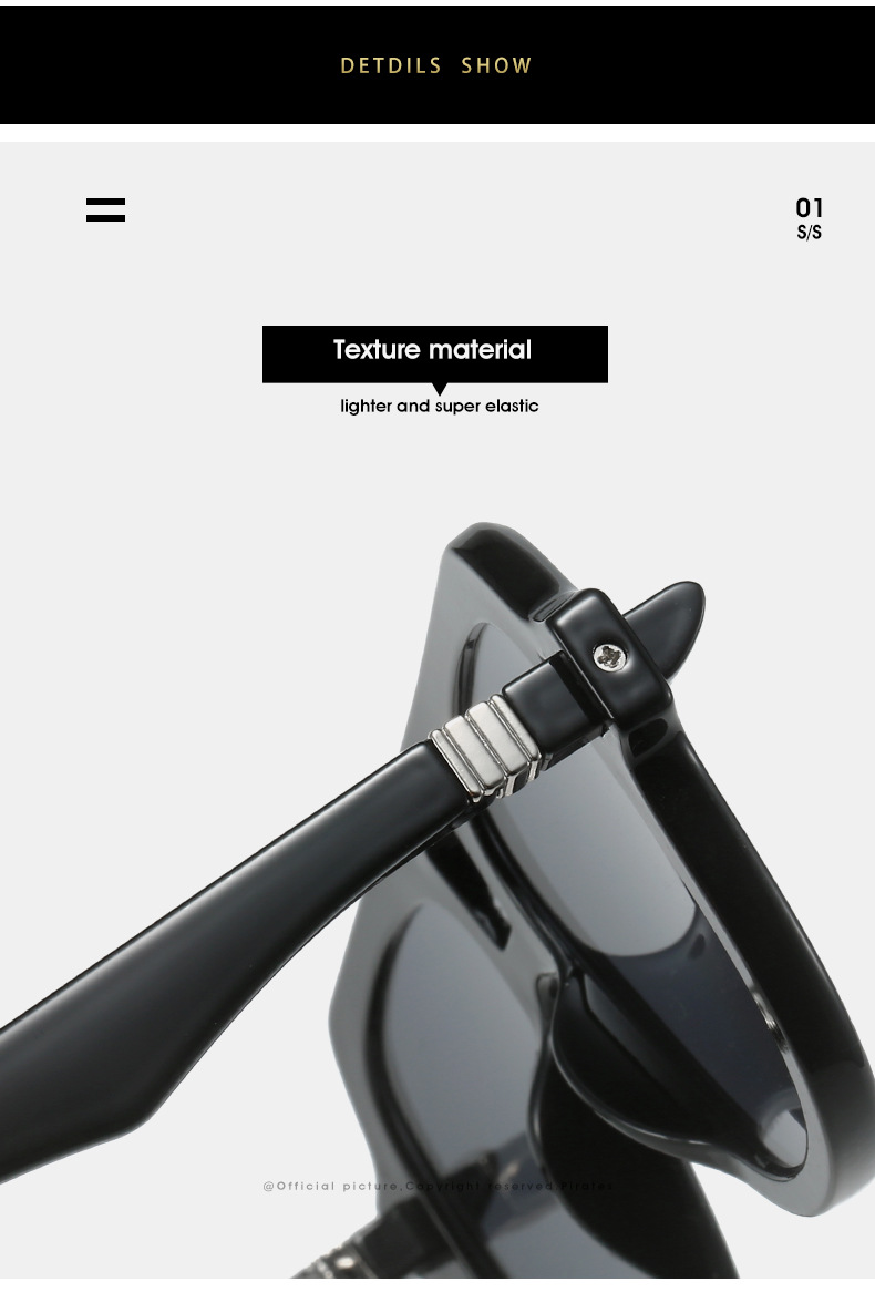 跨境新款大框墨镜欧美时尚男女蛤蟆镜简约复古款派对潮拍太阳眼镜详情15