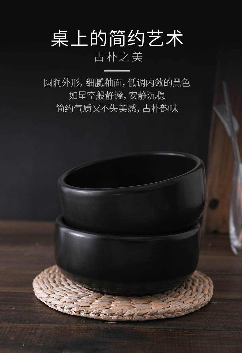 Korean stone pot bibimbap dry pot Korean ceramic pot commercial braised chicken clay pot 煲仔饭 clay pot high-temperature resistant earthenware pot pic 16