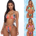 The 2020 new three-piece set of sexy printed bikini swimsuits for large-sized export from Africa, Europe and America pic 22