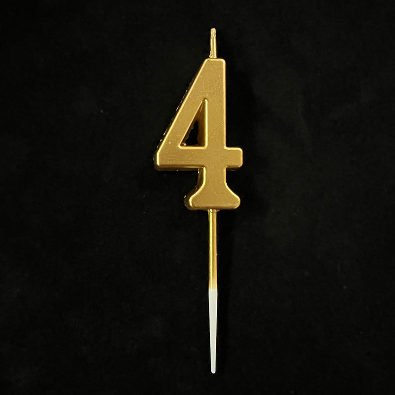 批发镀金数字蜡烛周岁创意PVC独立包装生日派对烘焙甜品台装饰详情8