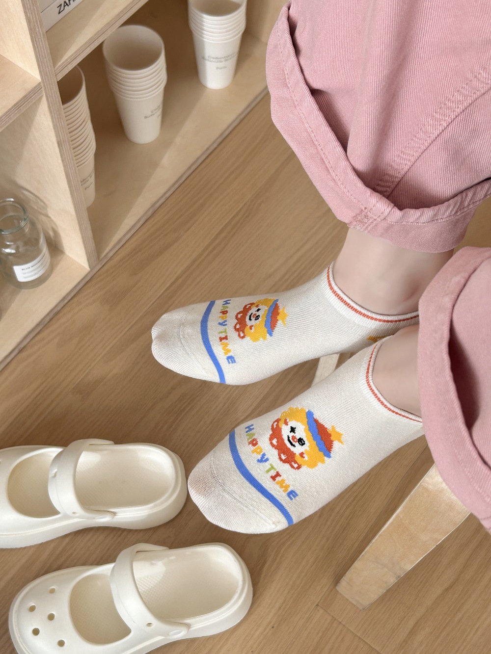 Quirky clown boat socks for women spring and summer, thin, low-top, shallow-mouth short socks, cotton boneless socks, wholesale of Zhuji socks pic 14
