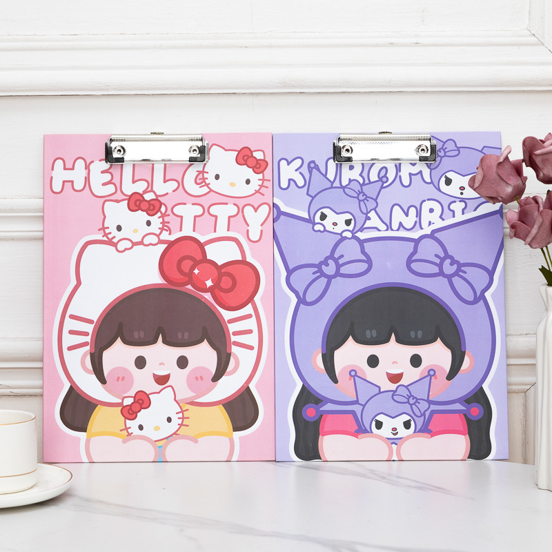 可爱小清新少女学生a4纸质板夹小女孩写字专用垫板试卷资料收纳夹详情12