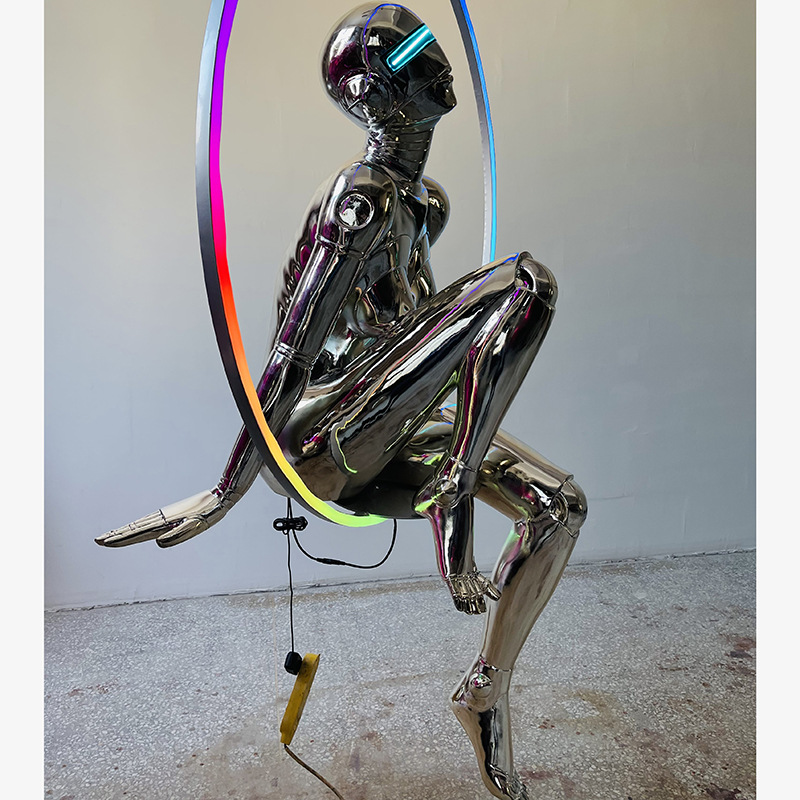 The electroplated Kongshanji light luxury living room floor-standing sculpture, the opening of the shopping mall, the moving-in gift, the craft display items, the trendy brand, and the decoration customers pic 7