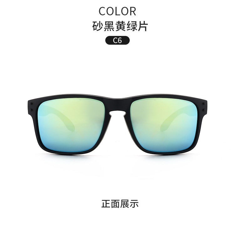European and American fashion polarized 9102 type sunglasses for both men and women, rivet decoration, essential for outdoor sports and cycling, colorful coated sunglasses, UV-resistant glasses pic 11
