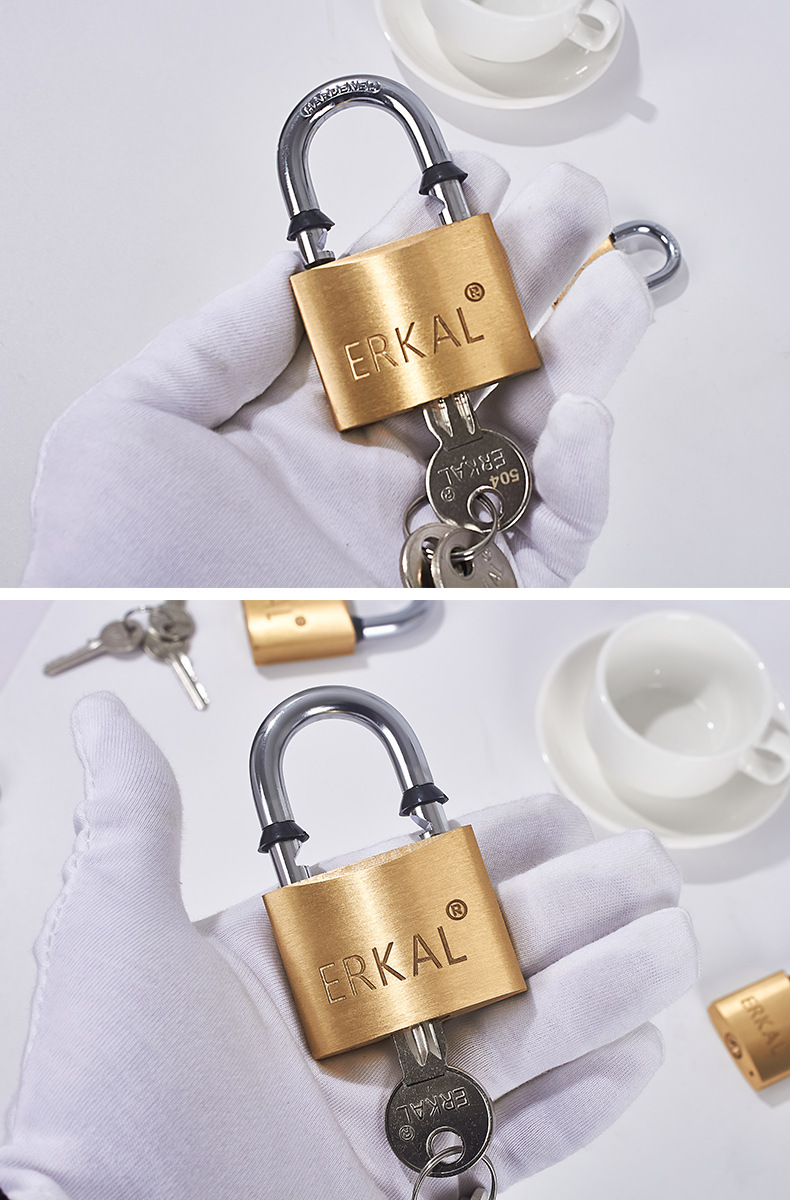 Factory wholesale of thick copper padlocks, medium and thick copper padlocks, foreign trade copper padlocks, customizable toolboxes, copper lock heads and locks pic 12