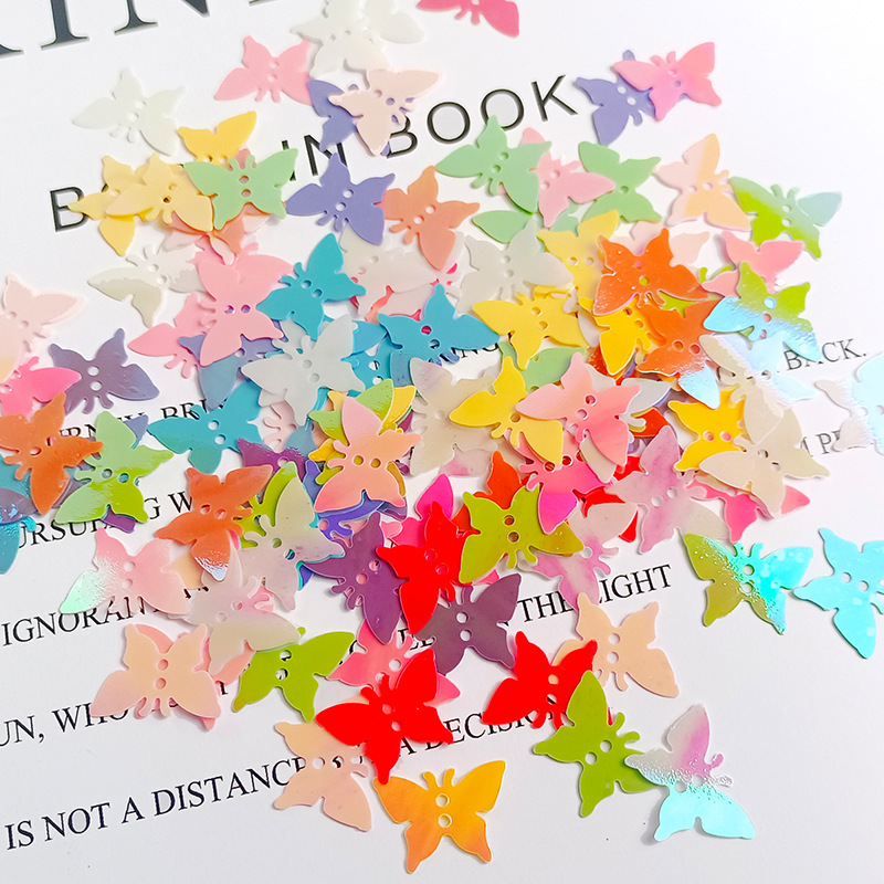 雅乐朵3mm幻彩金光蝴蝶亮片文具流麻填充珠片眼妆滴胶DIY饰品闪片详情5