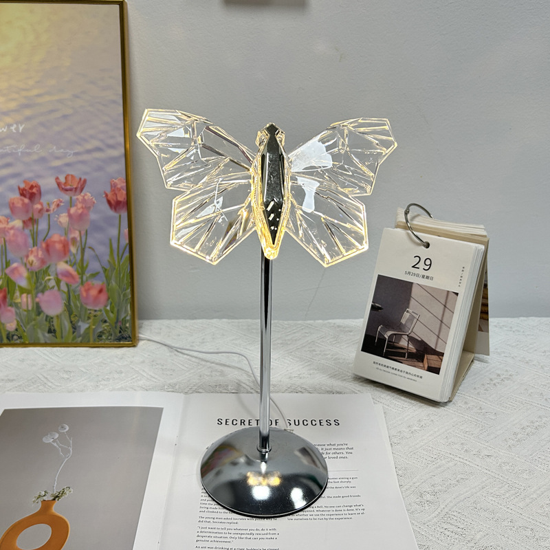 ins轻奢网红氛围灯USB小夜灯创意装饰台灯家居卧室摆件蜻蜓台灯详情11