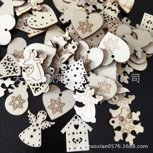 新款特价圣诞节日装饰品 环保天然复古色创意卡通木片品质款现货详情25