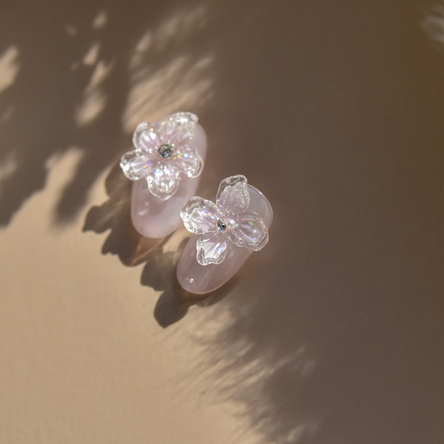 tomoni jelly nail stickers, a best-selling Japanese stationery nail sticker on Instagram, crystal flower nail accessory stickers pic 21