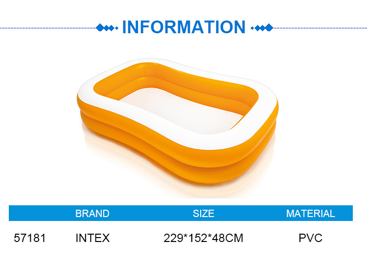 intex 57181 Luxury rectangular Pool Family Parent-child inflatable outdoor Garden lawn swimming pool pic 1