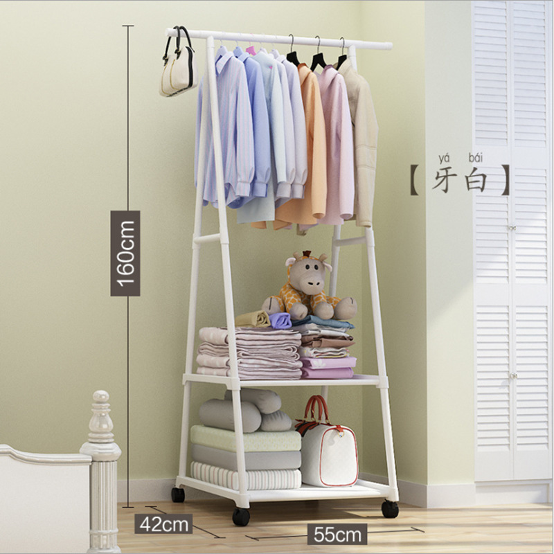 Coat rack, triangular coat rack, pull-down, multi-layer storage rack, simple and modern hanging clothes rack, drying rack pic 1