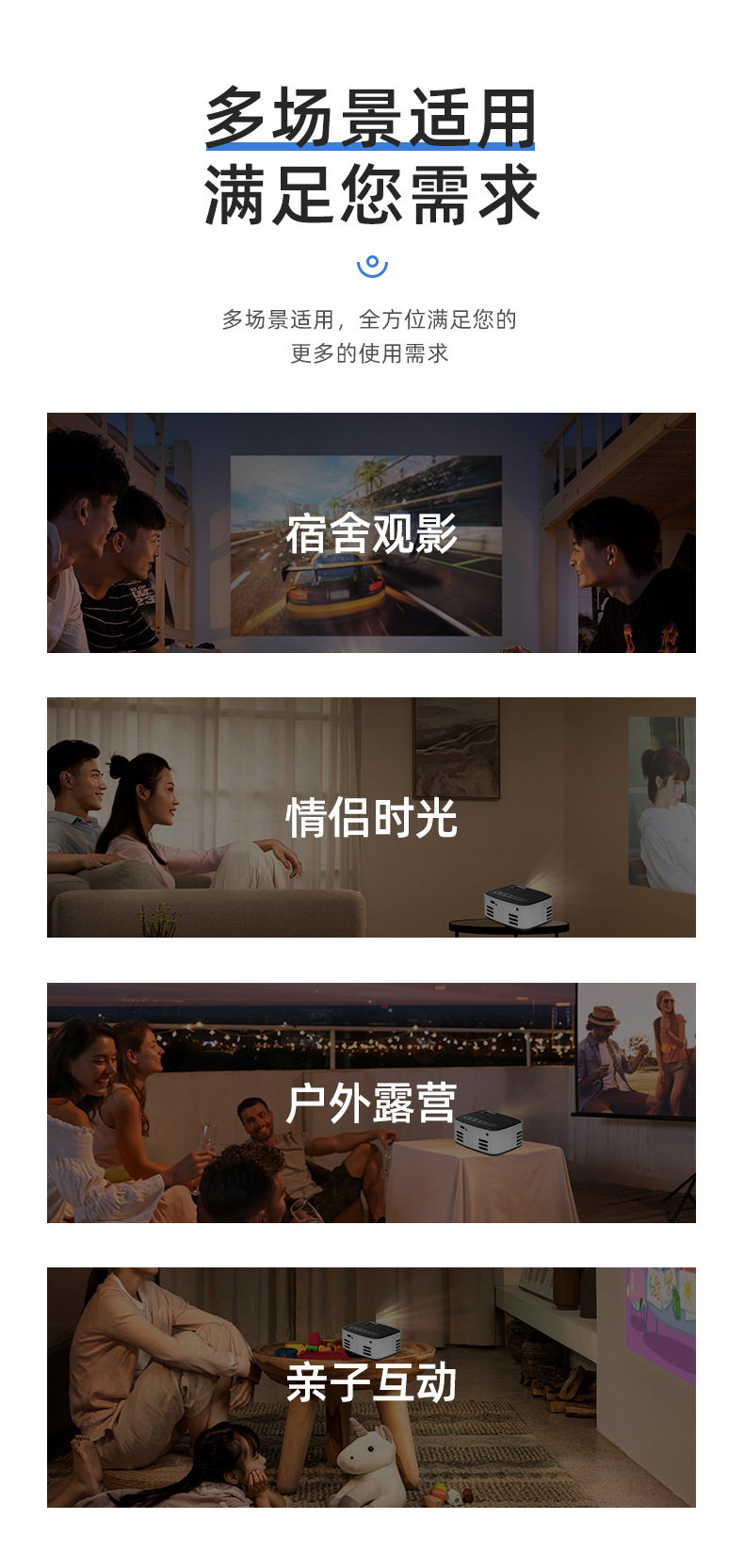 The new T20 mini wireless mobile phone projector is a portable led micro projector for home use, offering high-definition 1080p projection pic 3