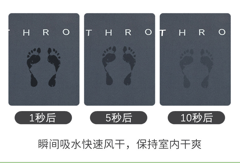 厨房台面硅藻泥沥水垫 易打理家用酒台茶台速干吸水垫子卡通杯垫详情5