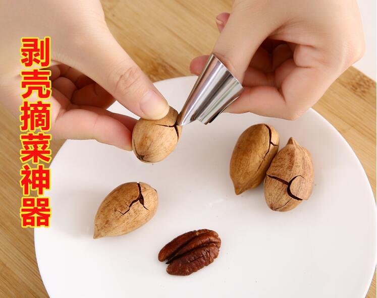 Edamame peeling tool, iron nail cover, water chestnut, broad bean, pine nut, pistachio peeling tool, anti-cutting hand and finger guard pic 4