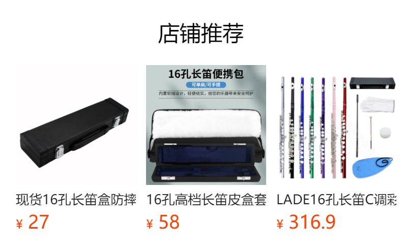 16孔17孔长笛包牛津布加棉加厚长笛袋可手提肩背长笛收纳包乐器包详情2