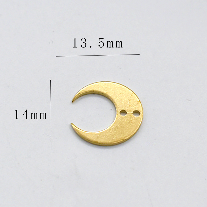 New best-selling bracelets, ear clips, pendants, necklaces, diy copper jewelry accessories, European and American style with halter holes, moon pic 9