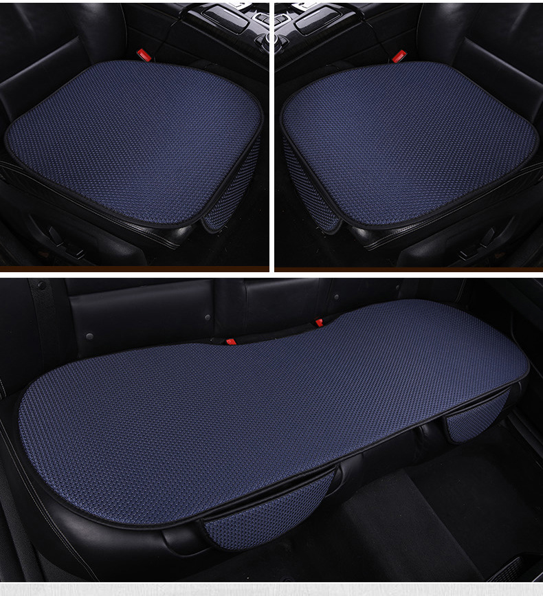 Car ice silk seat cushion, summer cooling pad, non-binding, anti-slip, breathable, backless seat cushion three-piece set, thickened cooling pad pic 29