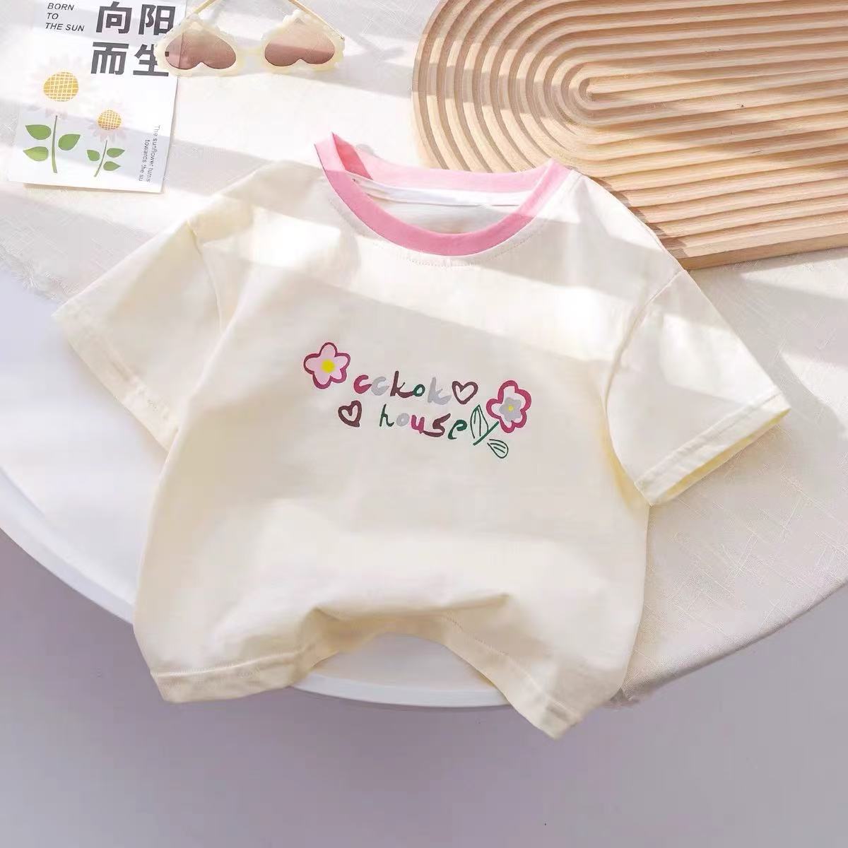 100%纯棉女童短袖t恤卡通印花上衣儿童宝宝中小童装宽松休闲夏装详情6