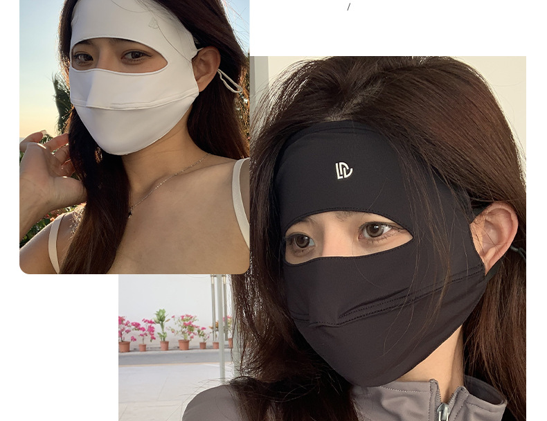 全脸防晒面罩夏季百搭防紫外线透气遮阳防晒口罩原纱冰丝脸基尼详情18