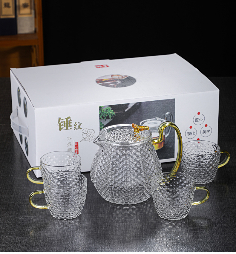 Creative and distinctive teapots, heat-resistant flower teapots, multi-color cups, daily health-preserving teapots, gift tea sets pic 11