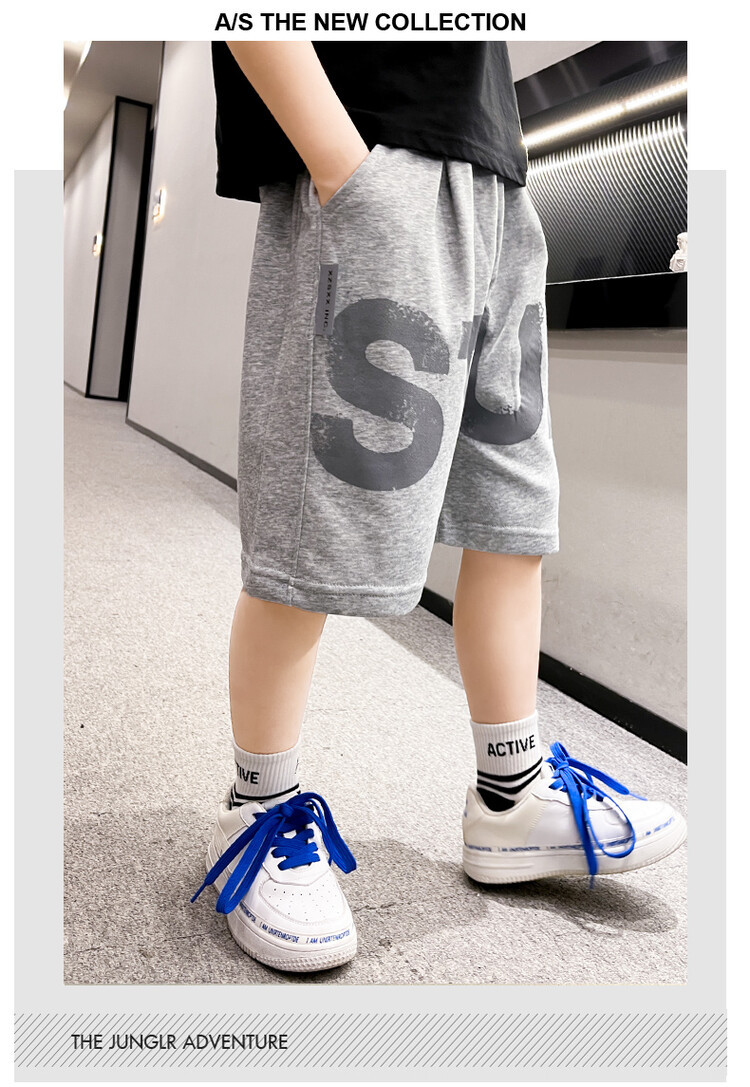 The 2022 new summer loose and stylish cotton capri shorts for boys are a trend of casual summer pants for middle-aged children pic 55
