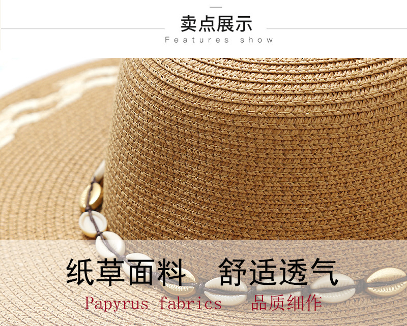 Protector solar Señora Gran longitud trenzada visera sombrero nuevo estilo sombrero de moda mujer versión coreana primavera verano viaje playa sombrero de paja personalizado pic 1