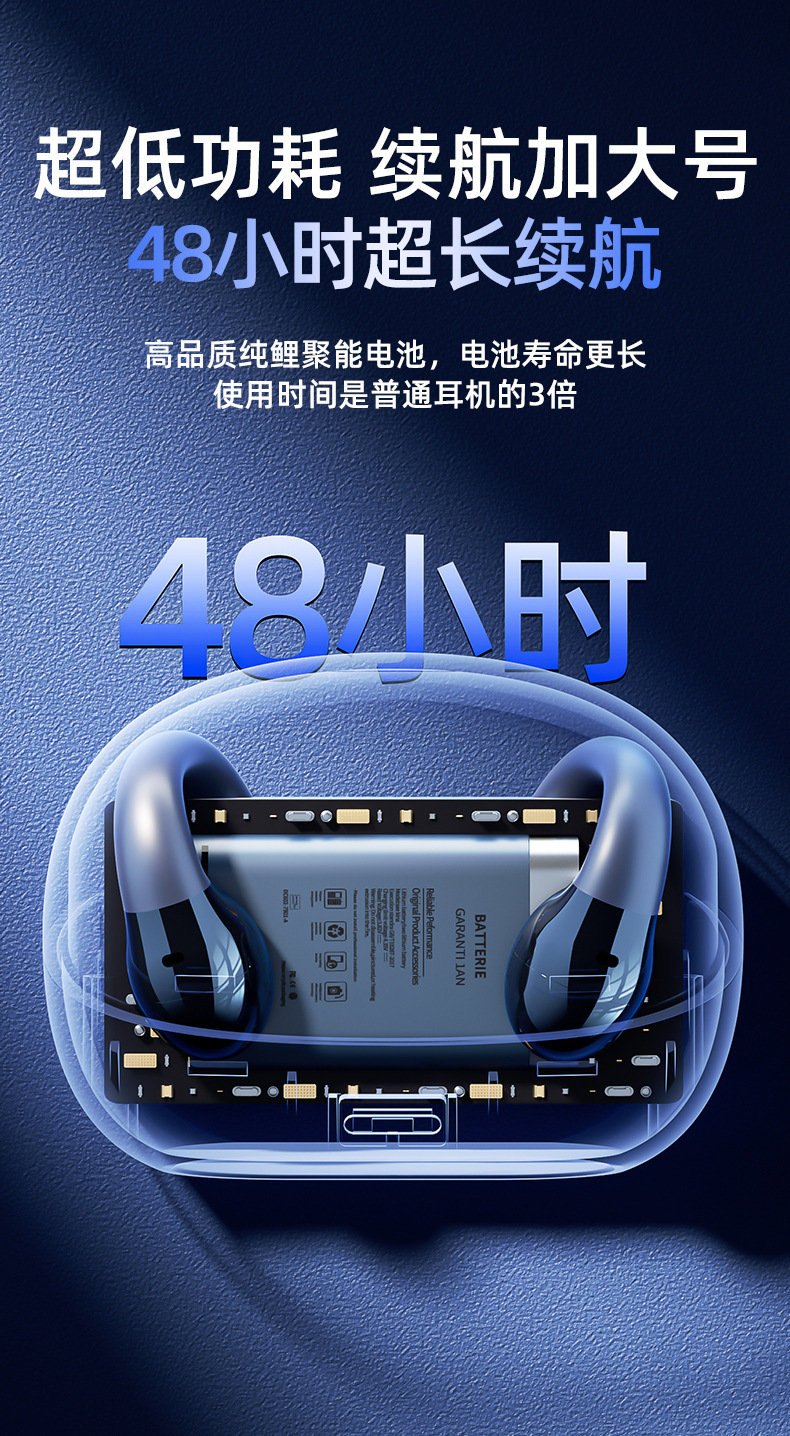爆款跨境骨传导蓝牙耳机不入耳运动跑步专用耳夹式高音质迷你运动详情12