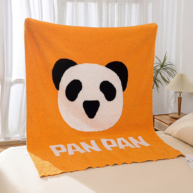 美式万圣节节日幽灵图案盖毯半边绒针织提花毯子保暖加厚毛毯批发详情2