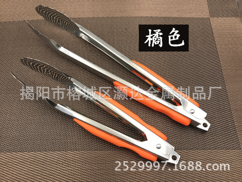 Food tongs, stainless steel barbecue tongs, buffet kitchen heat-resistant bread tongs, hotel steak tongs, grilled meat food tongs pic 10