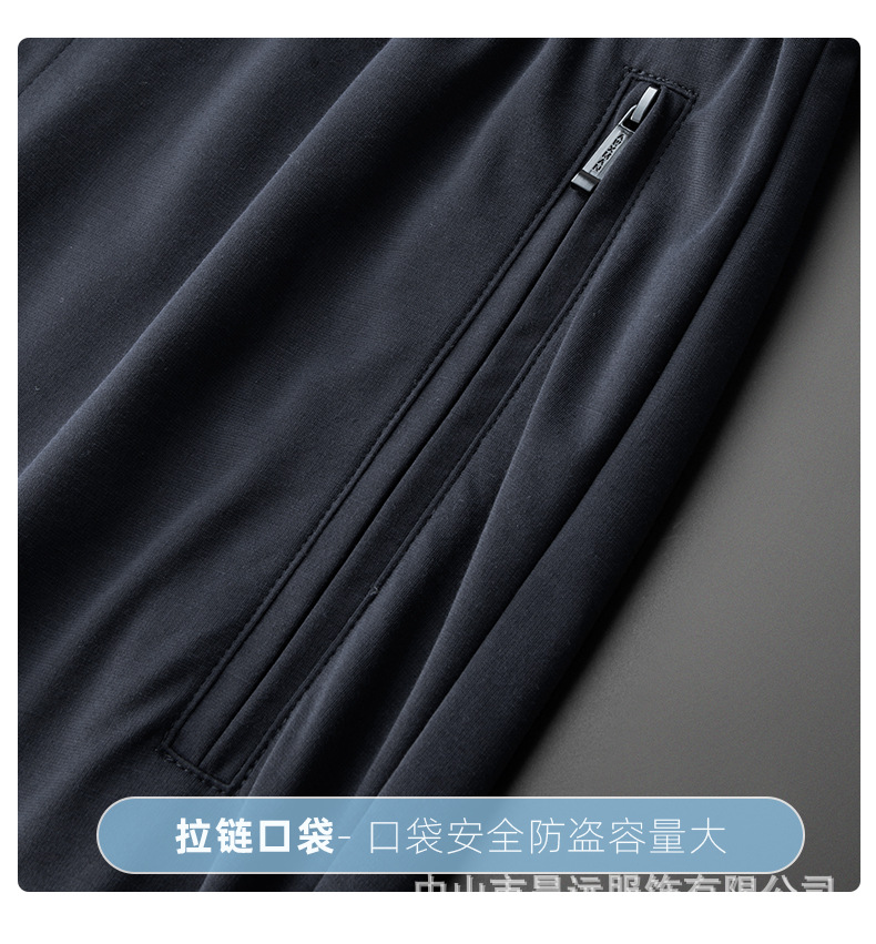 Summer open-collar loose straight-leg casual pants for men, copper-ammonia fiber stretch large-sized sweatpants for middle-aged dads pic 25