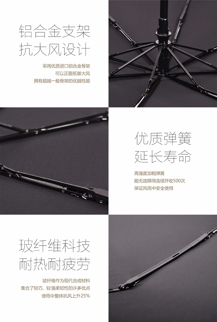 Fully automatic umbrella with logo printing, advertising umbrella, three-fold umbrella, folding windproof and sunshade sun umbrella set, gift umbrella pic 59