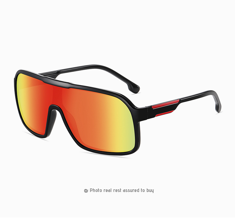 New one-piece large-frame outdoor sports sunglasses, cross-border polarized and colorful cycling sunglasses, trendy sunglasses 3086 pic 21