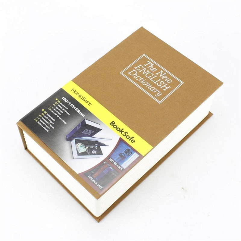 Simulated book safe with key password, metal dictionary-shaped piggy bank, creative book piggy bank pic 27