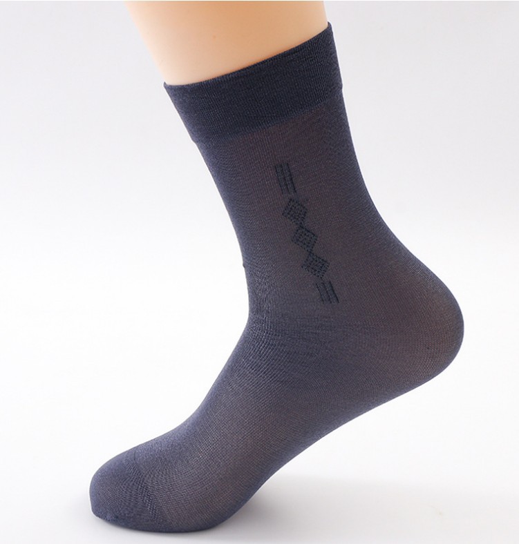 Verano hombre de color sólido medias de tubo corto calcetines negocios perla de terciopelo mercerizado moda calcetines de seda helada stand pic 12