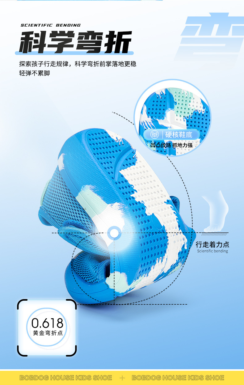巴布豆夏天童鞋男童软底防滑凉鞋女童幼儿园室内中小童包头沙滩鞋详情9