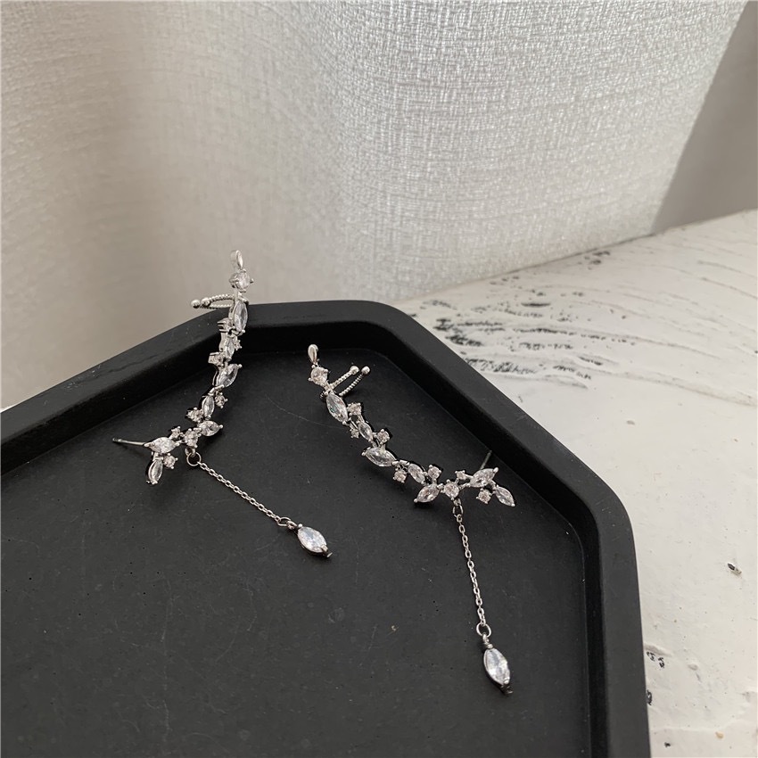 银色气质流苏耳骨夹无耳洞一体式耳钉耳夹小众设计高级潮耳环耳饰详情15