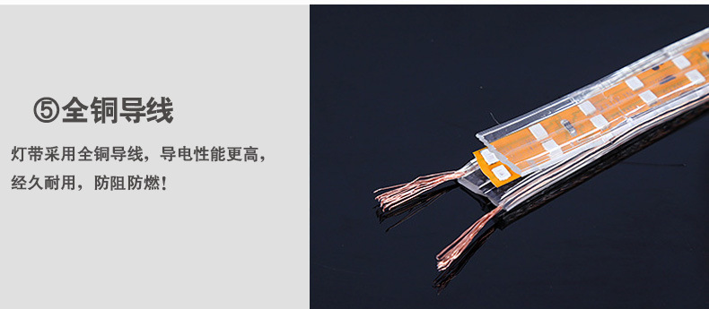 光子照明5050线性灯条5730 rgb柔性亮化贴片led 220v防水高压灯带详情80