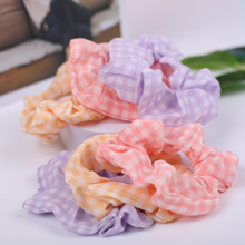 Mesh bun, large intestine circle, ponytail hair tie, fresh and fairy-like ins hair tie, sweet double-layer fabric hair tie wholesale pic 19