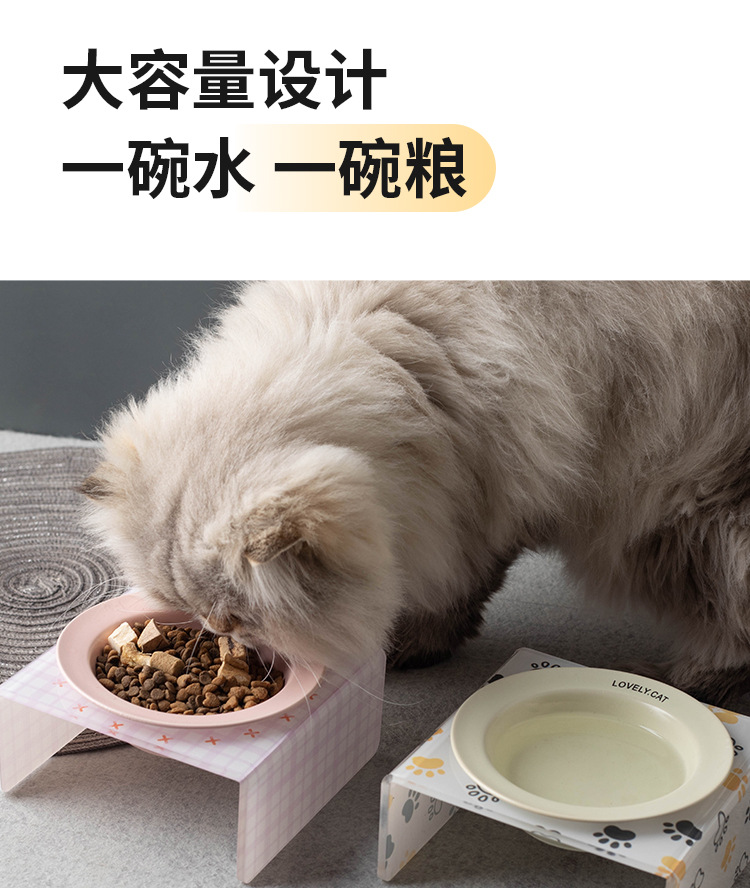 Korean acrylic cat and dog bowl stand, pet dining table, cartoon colorful cat and dog bowls, bd pet bowls, flying saucer bowls pic 9