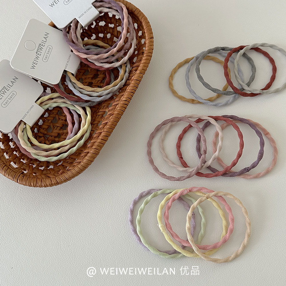 New style versatile smiling flower twill hair band, high-elasticity versatile leather band hair tie, bun hair tie and hair accessory pic 7