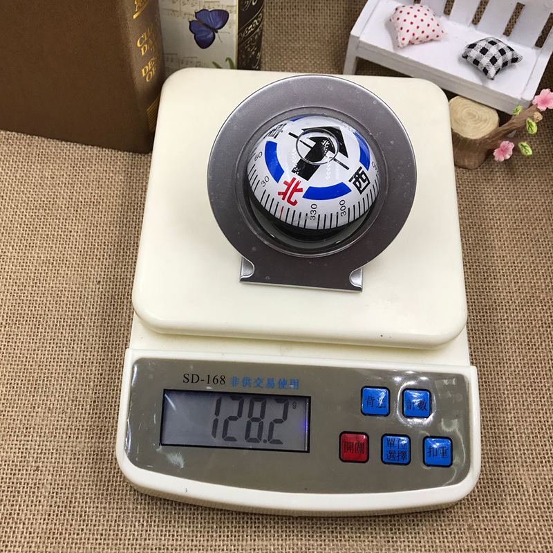 Jianghu Department Store LC600 Large White Ball Car Compass and Compass, Car Decoration in Chinese/English pic 8
