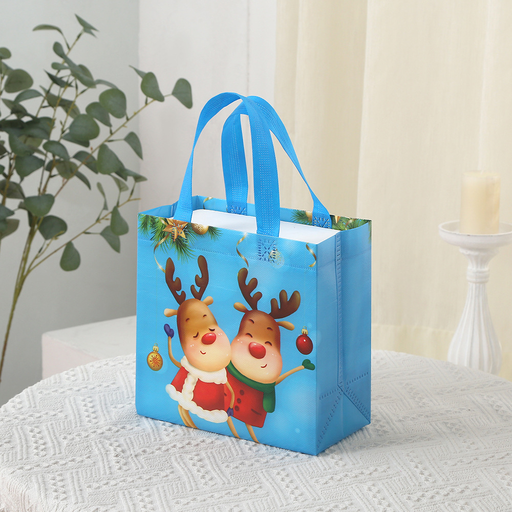 Birthday gift storage bag, non-woven fabric, Christmas handbag, foldable gift storage, shopping bag, waterproof bag. pic 6